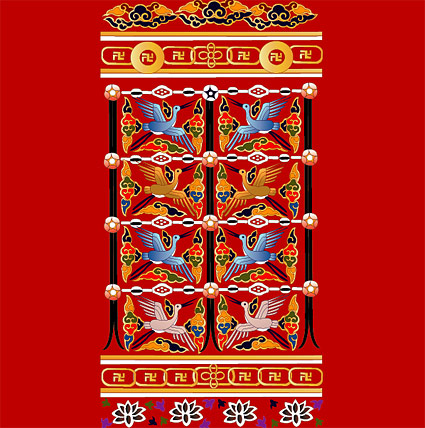 中国风与传统矢量 中国古典白鹤与吉祥图案矢量素材