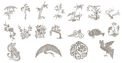中国风与传统矢量 中国古典吉祥图案矢量素材