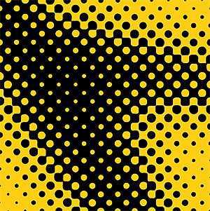 矢量潮流设计元素 黑黄网纹网点背景矢量素材