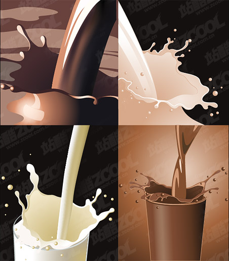 其他矢量素材 动态牛奶咖啡矢量素材
