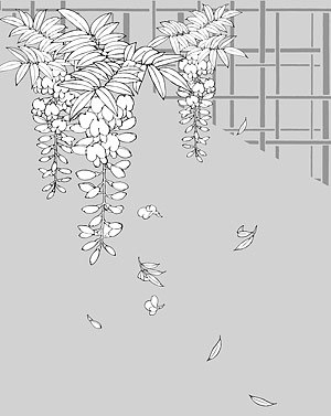矢量植物素材 日本线描植物花卉矢量素材-13（不知名花卉）